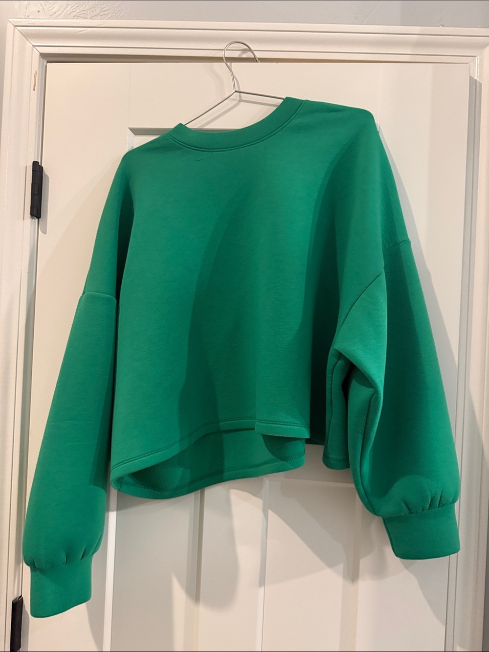 Old Navy Emerald Green Cropped Crewneck Sweatshirt